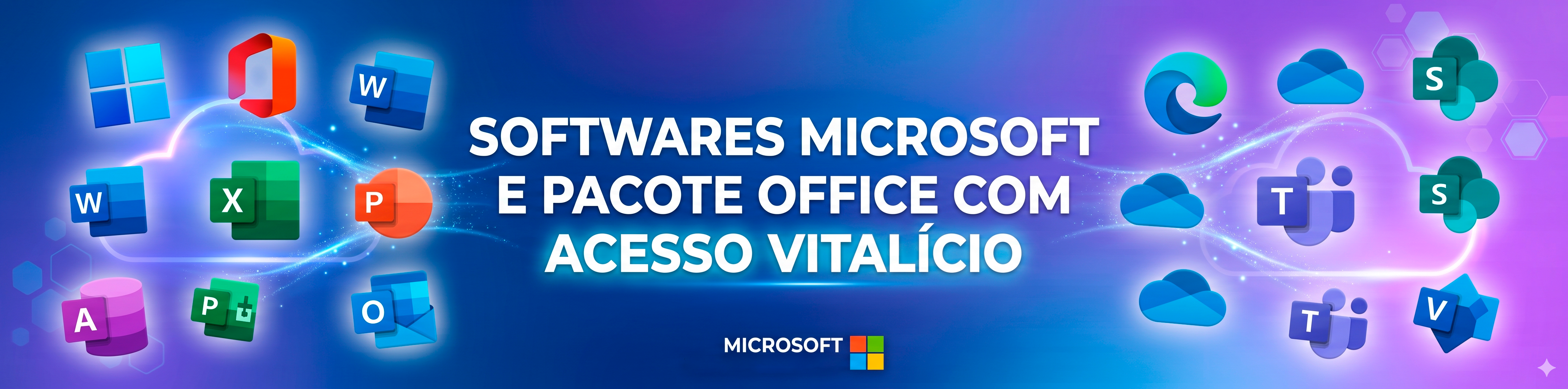 Microsoft Office e Windows — acesso vitalício