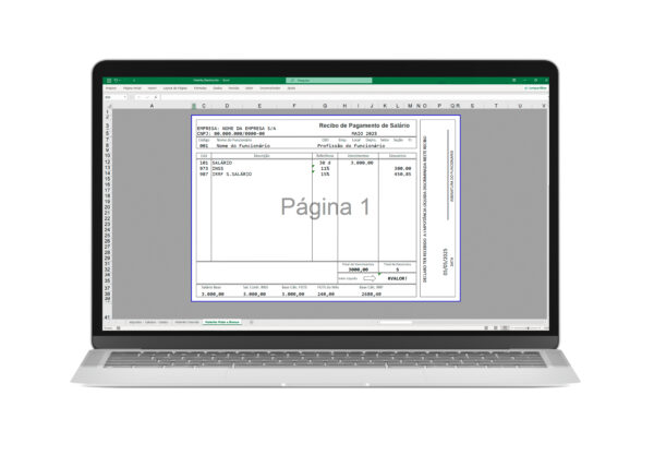 Holerite Contra-cheque Modelo Excel Editável 2025 - Image 4